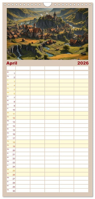 Mittelalterliche Städte und Burgen (CALVENDO Familienplaner 2026)