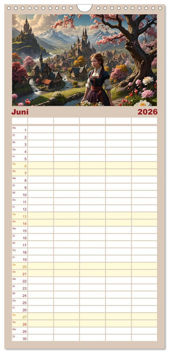 Mittelalterliche Städte und Burgen (CALVENDO Familienplaner 2026)