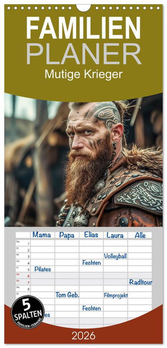 Mutige Krieger (CALVENDO Familienplaner 2026)