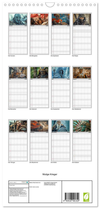 Mutige Krieger (CALVENDO Familienplaner 2026)