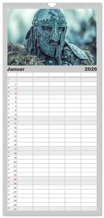 Mutige Krieger (CALVENDO Familienplaner 2026)