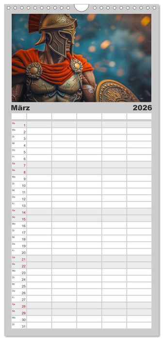 Mutige Krieger (CALVENDO Familienplaner 2026)