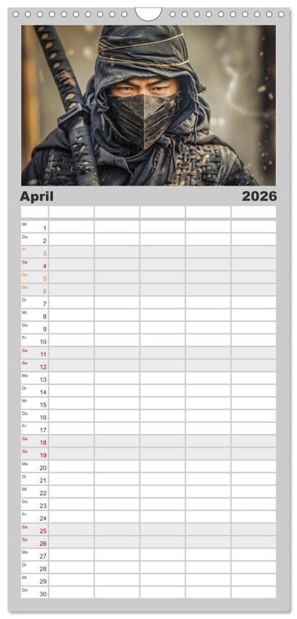 Mutige Krieger (CALVENDO Familienplaner 2026)