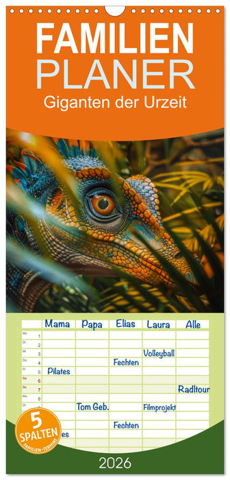 Giganten der Urzeit (CALVENDO Familienplaner 2026)