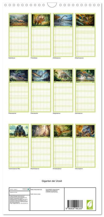 Giganten der Urzeit (CALVENDO Familienplaner 2026)