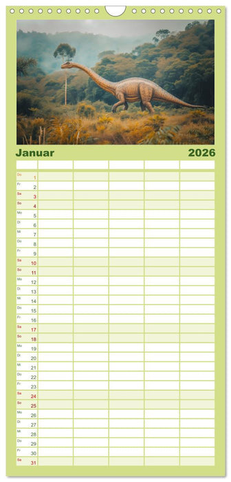 Giganten der Urzeit (CALVENDO Familienplaner 2026)