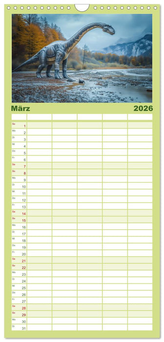 Giganten der Urzeit (CALVENDO Familienplaner 2026)
