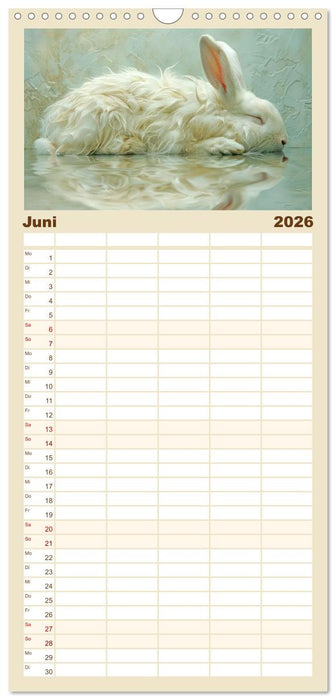 Tierische Träumer - Sanft ruhend (CALVENDO Familienplaner 2026)