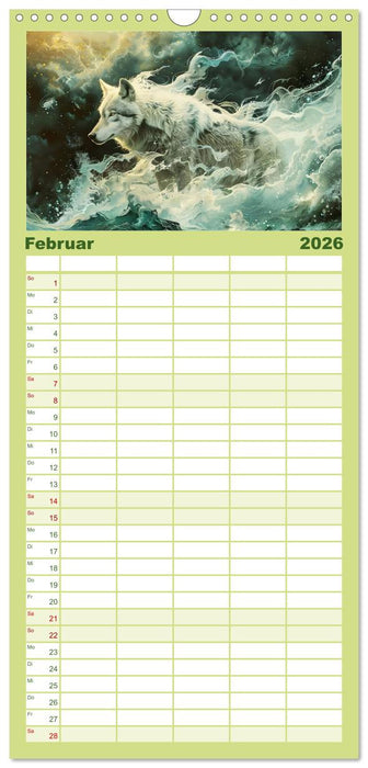 Von Füchsen und Wölfen (CALVENDO Familienplaner 2026)