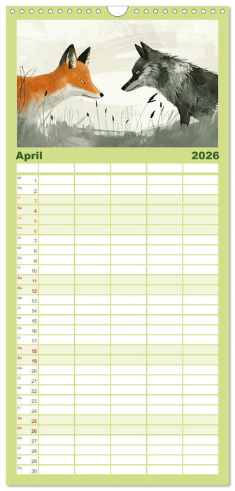 Von Füchsen und Wölfen (CALVENDO Familienplaner 2026)