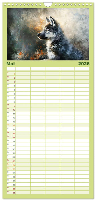 Von Füchsen und Wölfen (CALVENDO Familienplaner 2026)