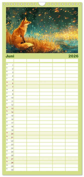 Von Füchsen und Wölfen (CALVENDO Familienplaner 2026)