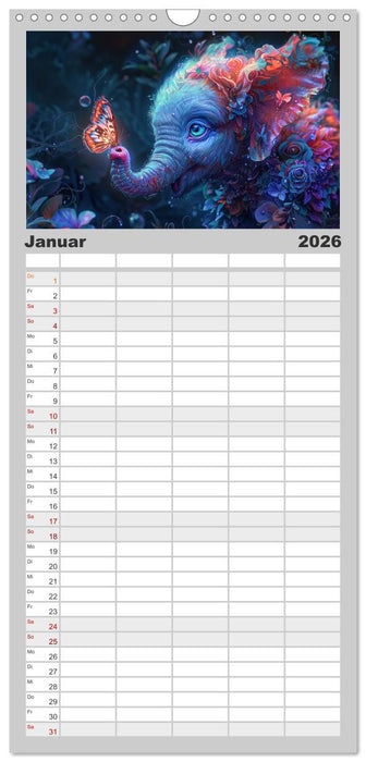 Elefantastisch (CALVENDO Familienplaner 2026)