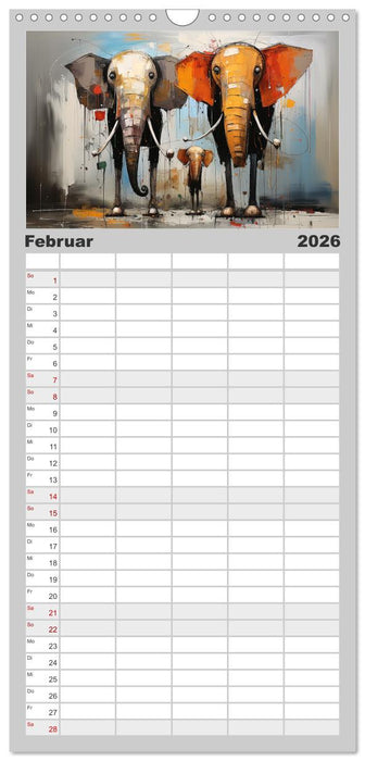 Elefantastisch (CALVENDO Familienplaner 2026)