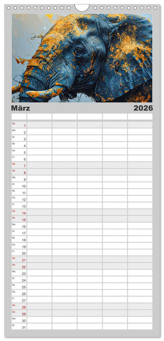 Elefantastisch (CALVENDO Familienplaner 2026)