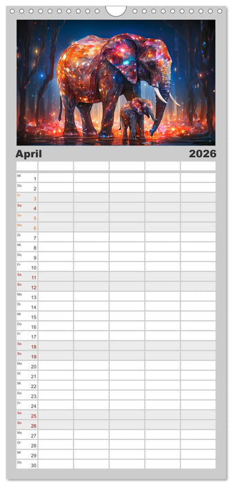 Elefantastisch (CALVENDO Familienplaner 2026)