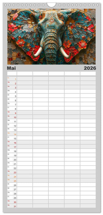 Elefantastisch (CALVENDO Familienplaner 2026)