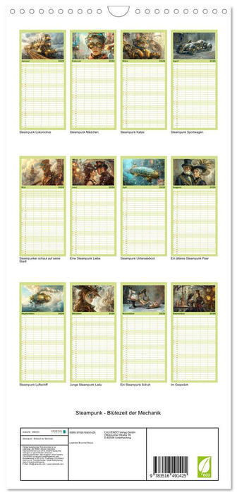 Steampunk - Blütezeit der Mechanik (CALVENDO Familienplaner 2026)