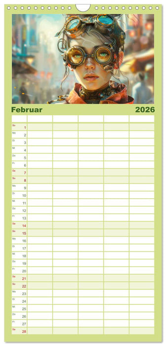 Steampunk - Blütezeit der Mechanik (CALVENDO Familienplaner 2026)