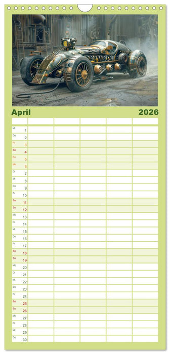 Steampunk - Blütezeit der Mechanik (CALVENDO Familienplaner 2026)