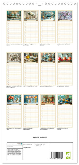 Lichtvolle Stillleben (CALVENDO Familienplaner 2026)