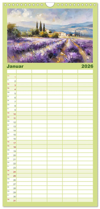 Toskana bis Provence (CALVENDO Familienplaner 2026)