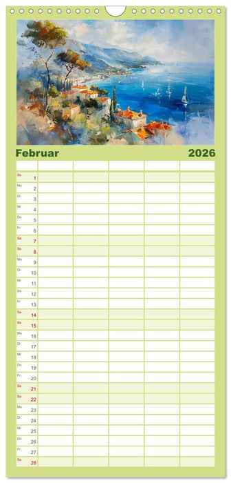 Toskana bis Provence (CALVENDO Familienplaner 2026)