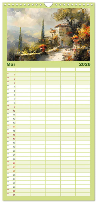 Toskana bis Provence (CALVENDO Familienplaner 2026)