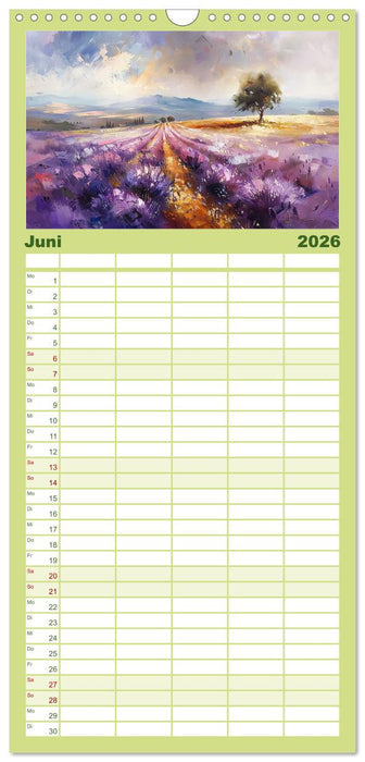 Toskana bis Provence (CALVENDO Familienplaner 2026)