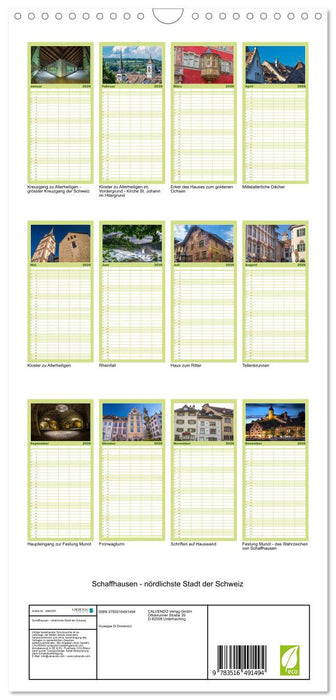 Schaffhausen - nördlichste Stadt der Schweiz (CALVENDO Familienplaner 2026)