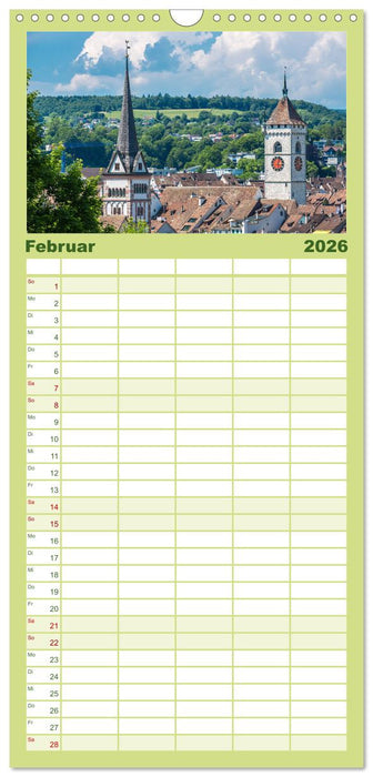 Schaffhausen - nördlichste Stadt der Schweiz (CALVENDO Familienplaner 2026)