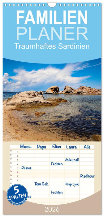 Traumhaftes Sardinien (CALVENDO Familienplaner 2026)