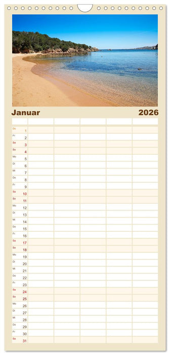 Traumhaftes Sardinien (CALVENDO Familienplaner 2026)
