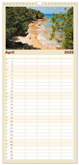 Traumhaftes Sardinien (CALVENDO Familienplaner 2026)