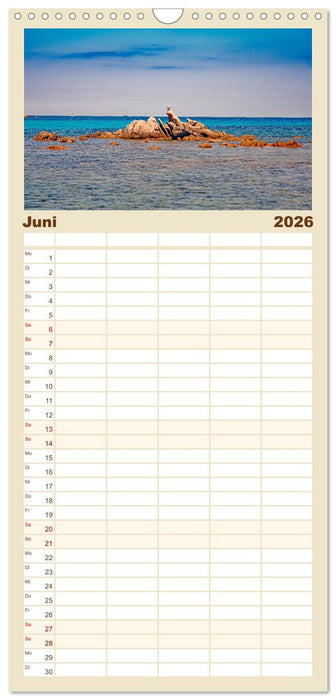 Traumhaftes Sardinien (CALVENDO Familienplaner 2026)