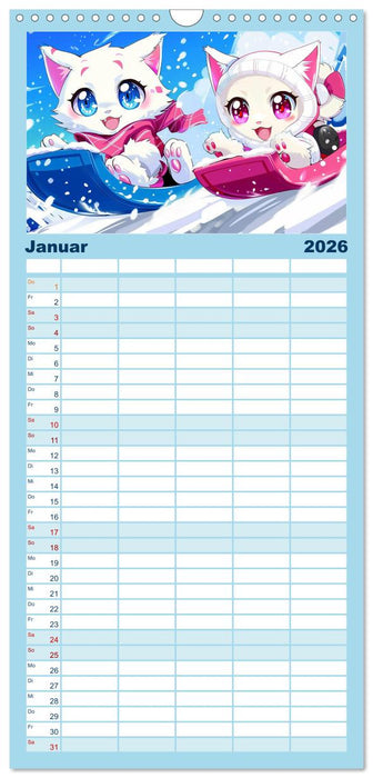 Anime Cats (CALVENDO Familienplaner 2026)