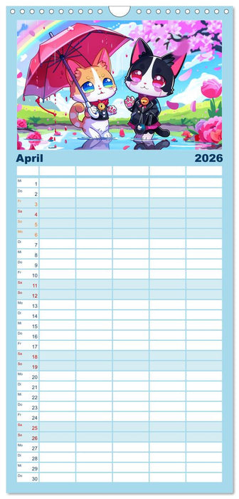 Anime Cats (CALVENDO Familienplaner 2026)