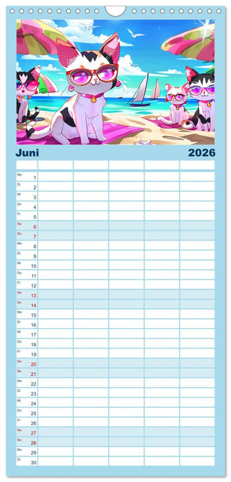 Anime Cats (CALVENDO Familienplaner 2026)