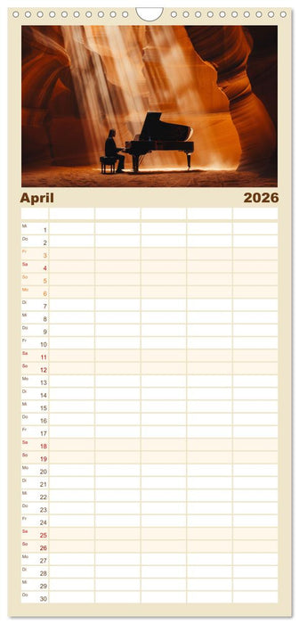 Träume aus Piano, Klavier und Flügel (CALVENDO Familienplaner 2026)