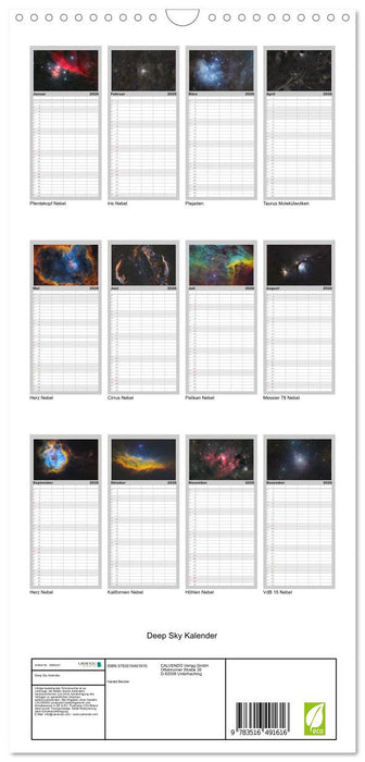 Deep Sky Kalender (CALVENDO Familienplaner 2026)