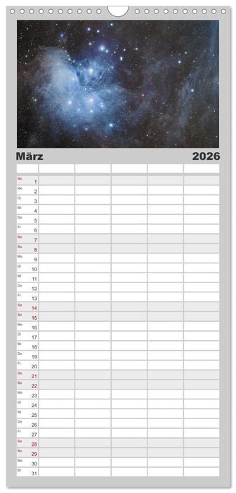 Deep Sky Kalender (CALVENDO Familienplaner 2026)