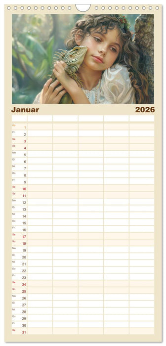 Tierliebe - In exotischer Umgebung (CALVENDO Familienplaner 2026)