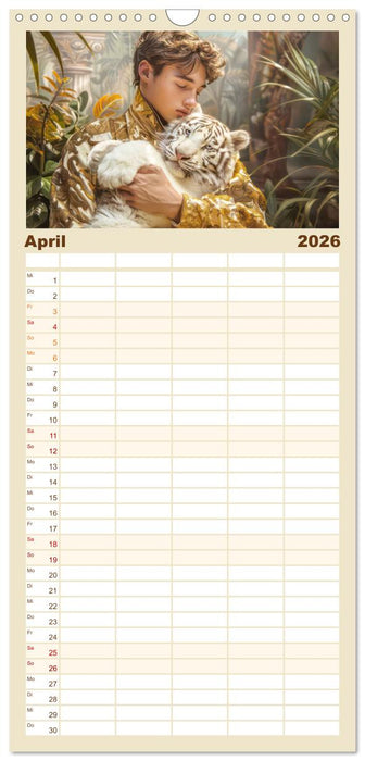Tierliebe - In exotischer Umgebung (CALVENDO Familienplaner 2026)