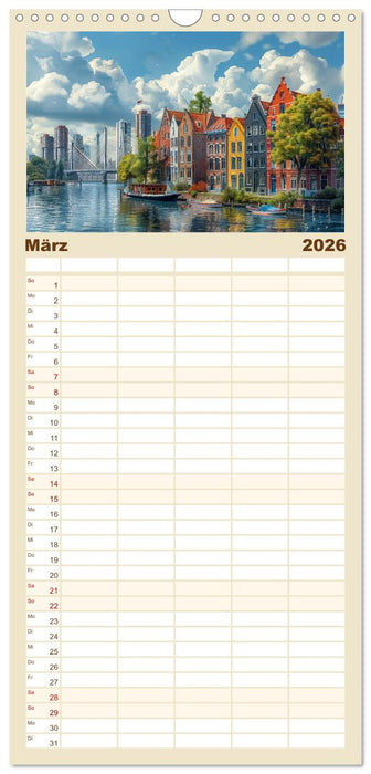 Reisestädte Europas (CALVENDO Familienplaner 2026)