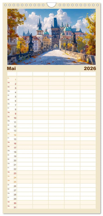 Reisestädte Europas (CALVENDO Familienplaner 2026)