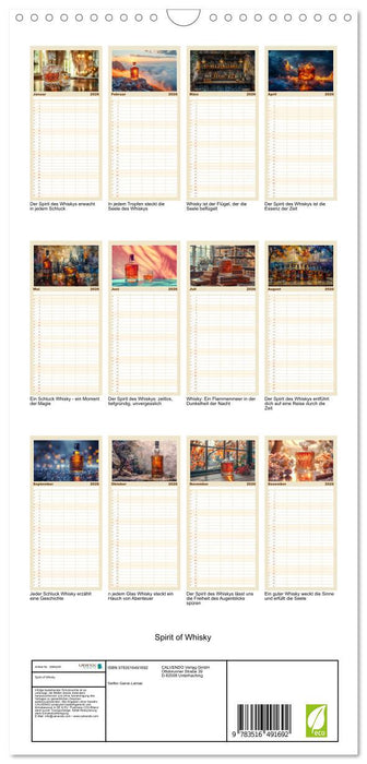 Spirit of Whisky (CALVENDO Familienplaner 2026)
