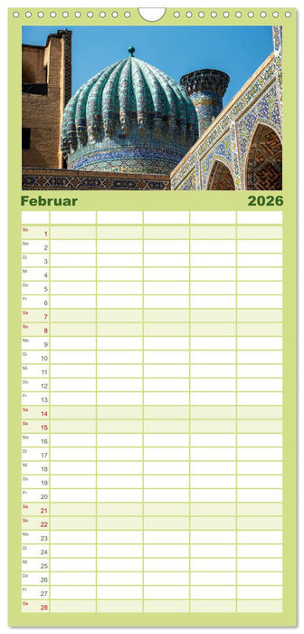 Usbekistan und seine Kulturschätze (CALVENDO Familienplaner 2026)