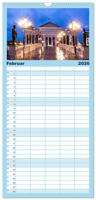 Skopje - Nordmazedoniens überraschende Hauptstadt (CALVENDO Familienplaner 2026)