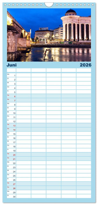 Skopje - Nordmazedoniens überraschende Hauptstadt (CALVENDO Familienplaner 2026)