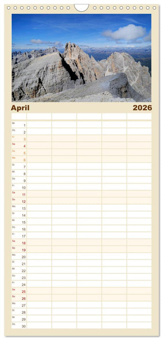 Sextener Dolomiten (CALVENDO Familienplaner 2026)